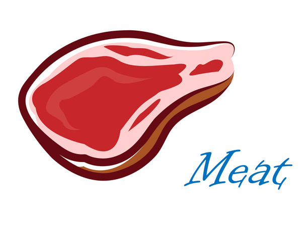 Cartooned vlees biefstuk - Vector, afbeelding