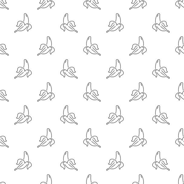 banana seamless pattern isolated on white background. - Вектор,изображение