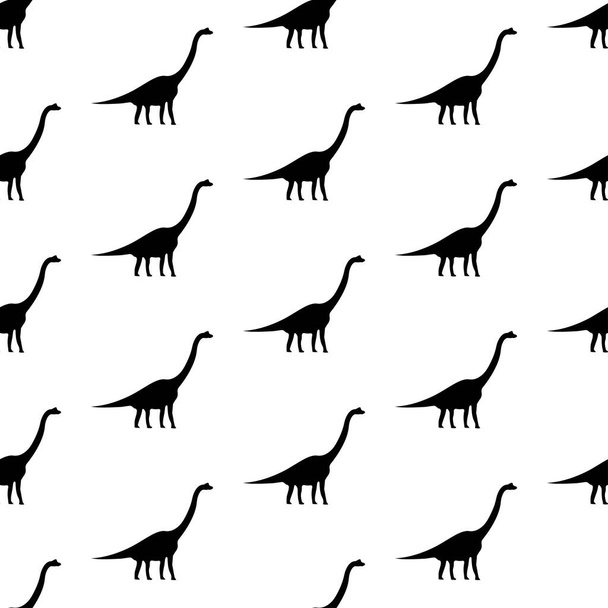 diplodocus seamless pattern isolated on white background. - ベクター画像