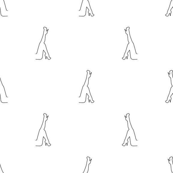 Female legs seamless pattern isolated on white background. - Vektör, Görsel