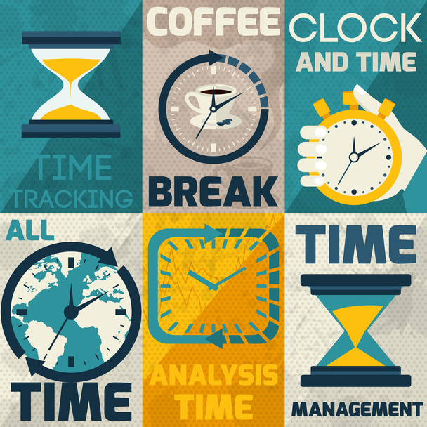 Affiche gestion du temps
 - Vecteur, image