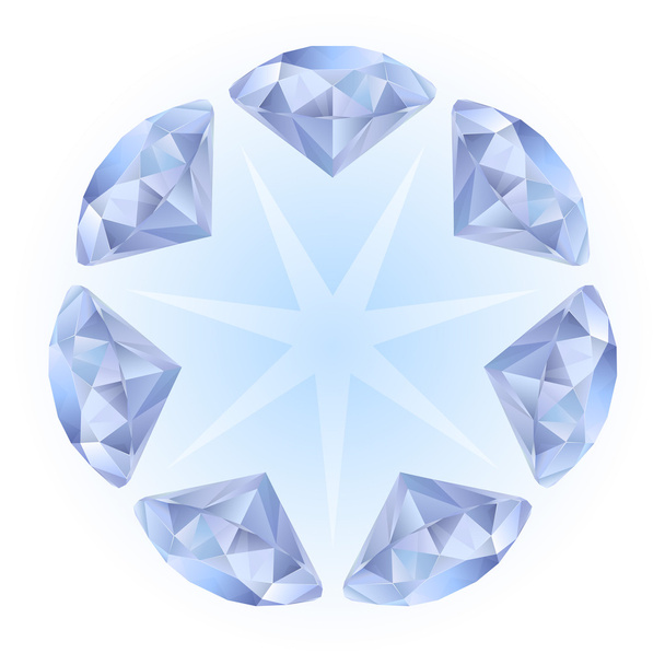 Realistic diamonds pattern - Vector, Image