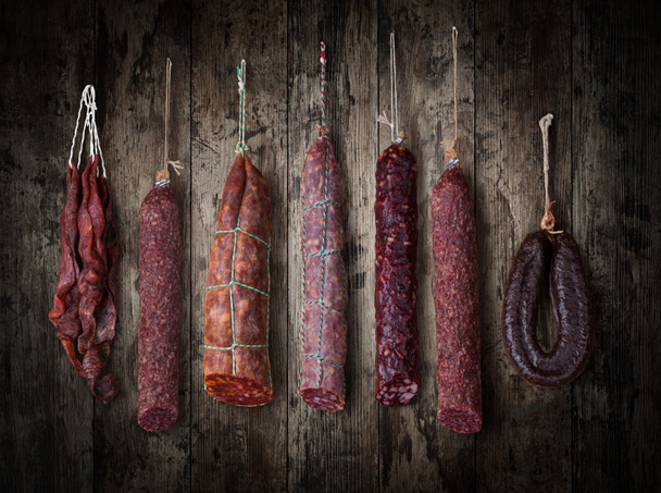 salami sausages - Photo, Image