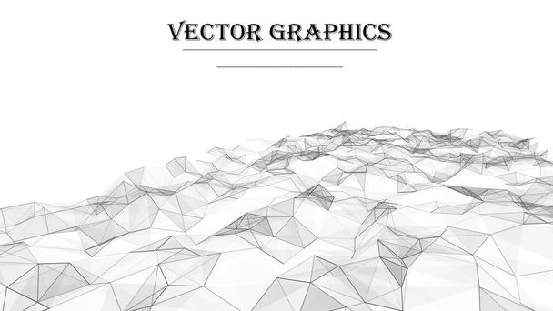 Abstract background with connecting dots and lines. Vector Illustration. Network plexus - Vector, Image