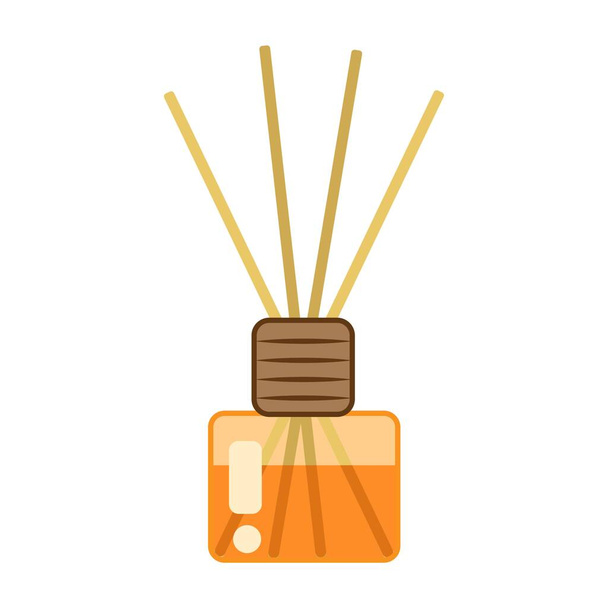 Reed diffuser on white background - Vector, Image