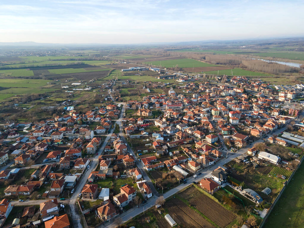 Aerial view of town of Svilengrad, Haskovo Region, Bulgaria - Fotó, kép