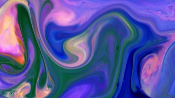 Slow Motion Macro Abstract Pattern Artistic Concept Color Surface Moving Surface Liquid Paint Splashing Art Design Texture - Footage, Video