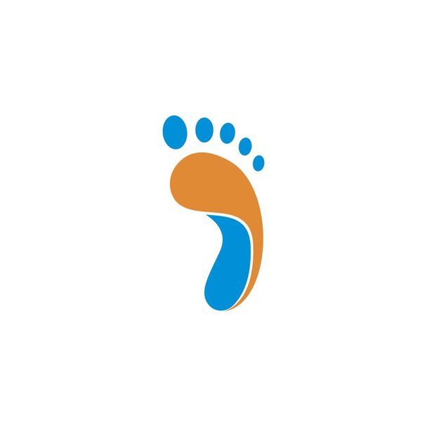 Emberi láb ikon logó design illusztráció vektor - Vektor, kép