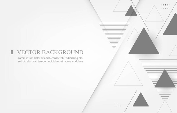 Vettoriale triangolo geometrico futuristico sfondo bianco - Vettoriali, immagini