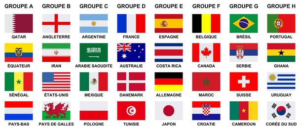 banderas de diferentes países sobre un fondo blanco - Vector, imagen