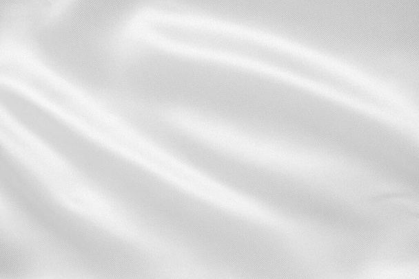 Yumuşak dalga dokusu arka planına sahip soyut beyaz kumaş - Fotoğraf, Görsel