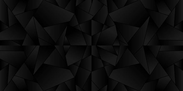 Dark black mosaic background. Modern dark abstract vector texture - Vector, Image