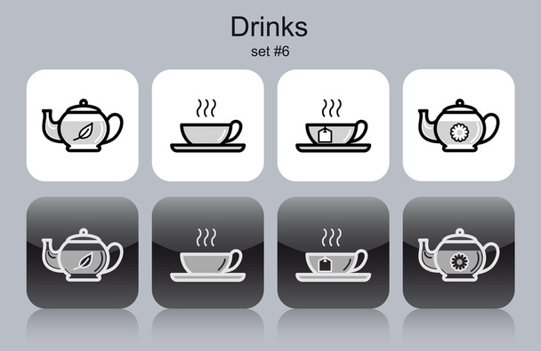 Drinks icons - Vector, Image