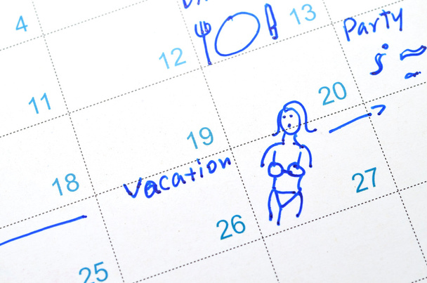 vacanza scrivi nel calendario
 - Foto, immagini