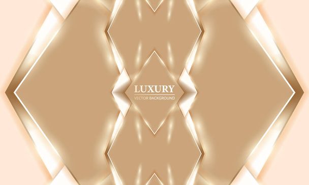Elegant golden luxury background. Abstract luxuriant background with design elements and decoration. Vector illustration - Vetor, Imagem