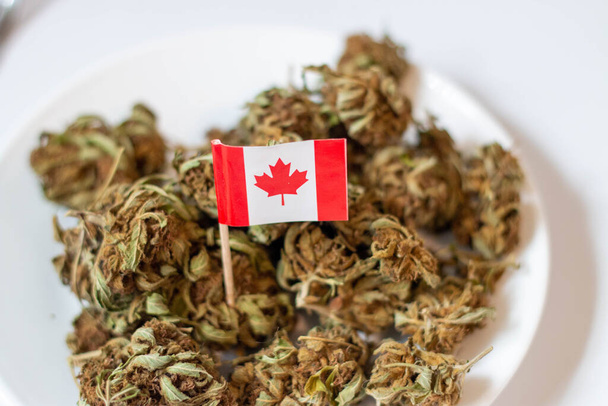 theme of recreational marijuana in Canada - Photo, image