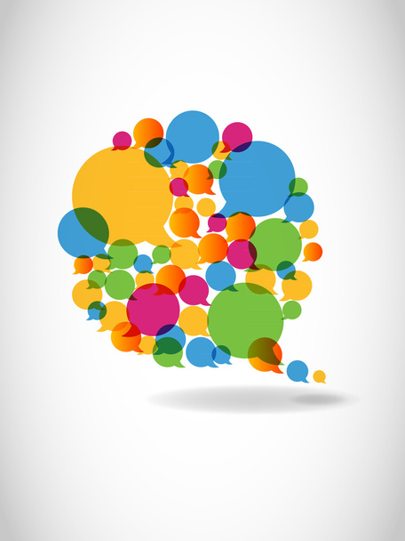 Розмова в кольорах мовних бульбашок соціальних медіа
 - Вектор, зображення