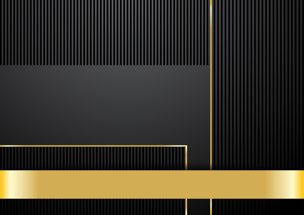 edler Hintergrund in schwarz und gold - Vektor, Bild