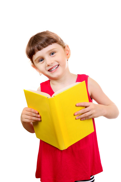 Little Girl with a Book - Foto, imagen