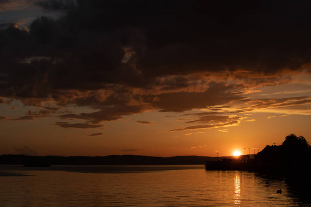 Idyllic Sunset in Meersburg at Lake Constance, Germany - Valokuva, kuva