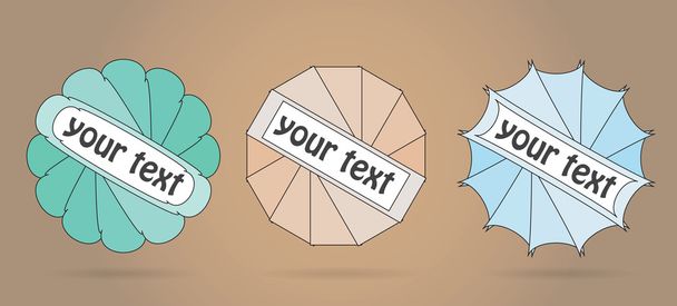 kleurrijke vector stickers voor uw tekst - Vector, afbeelding