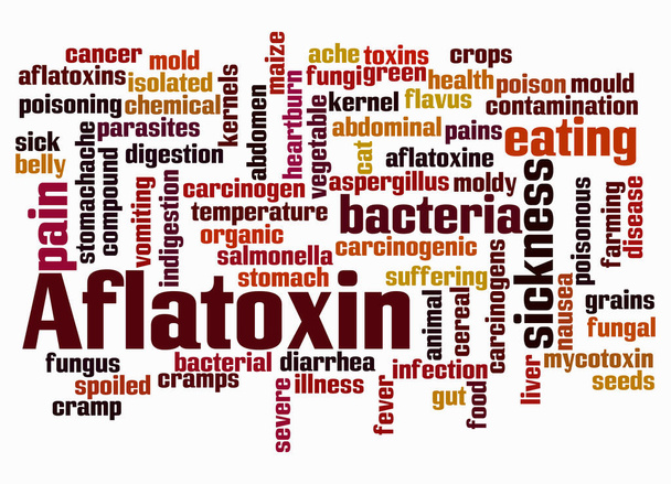 Word Cloud with AFLATOXIN concept create with text only. - Photo, Image