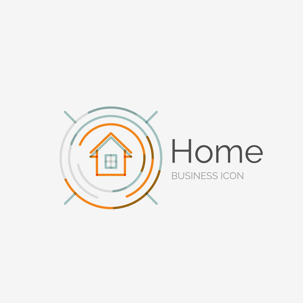 dünne Linie sauberes Design-Logo, Home-Idee - Vektor, Bild