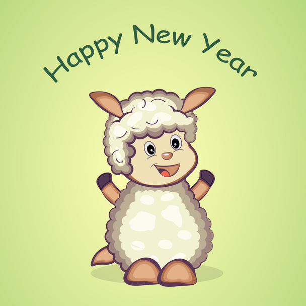 Chinese New Year Of Sheep. - Vector, Imagen