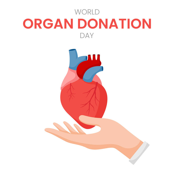 National organ donor day with Human Heart - Vektor, obrázek
