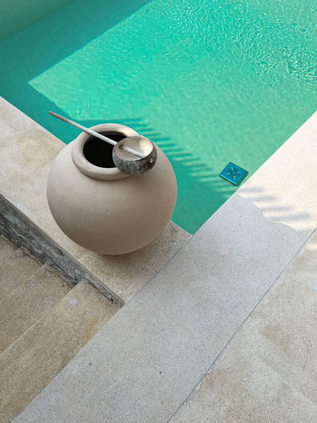 shower near swimming pool, classic design - Фото, зображення