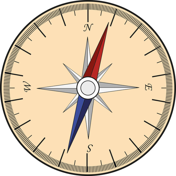 Compass. Colored compass. Vector illustration - ベクター画像