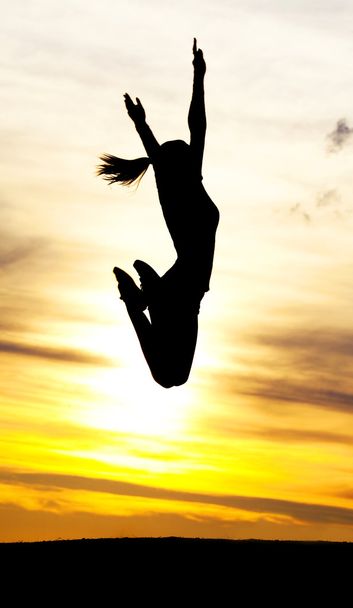 Jumping woman - Photo, Image