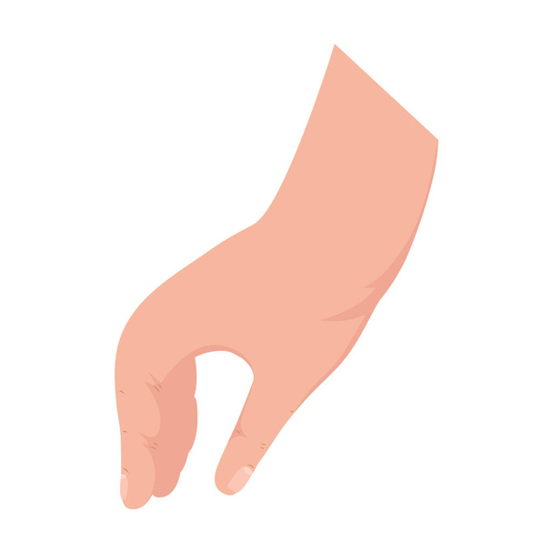 hand menselijk nemen gebaar pictogram - Vector, afbeelding