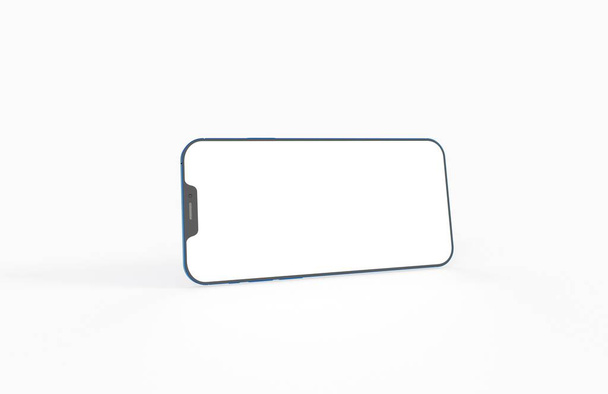 A 3D render of a smartphone on a white background with copyspace - Foto, immagini