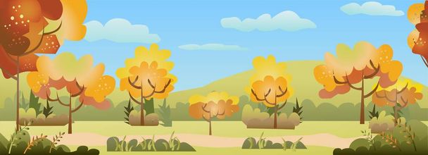 Country View Game Background and Vector Illustration - Vector, Imagen