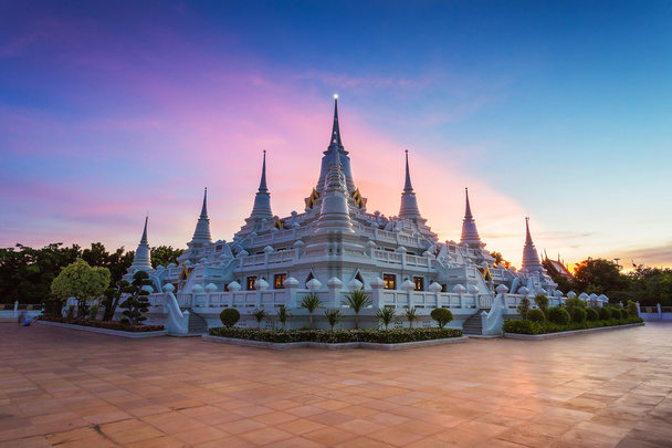 Prang Temple Wat asokaram of Samutprakarn Province Thailand - Photo, Image