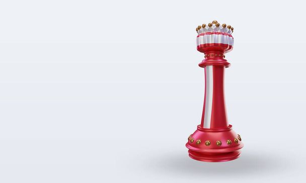 3d king chess Peru flag rendering right view - Photo, Image