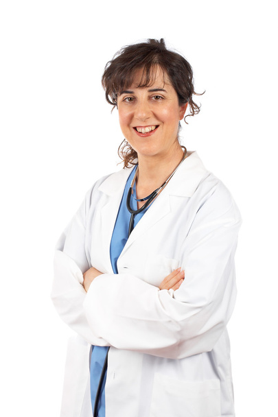 Female doctor in lab coat - 写真・画像
