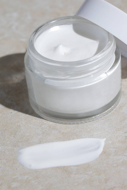 White blank cream jar with lid - Zdjęcie, obraz