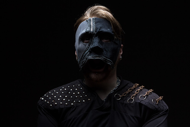 Photo of the blond man in mask - Photo, Image