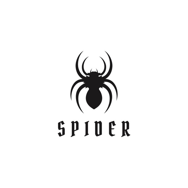 Силуэт логотипа паука Арахниды или тарантула. - Вектор,изображение