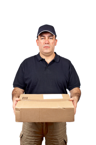 Courier holding a package - Fotoğraf, Görsel
