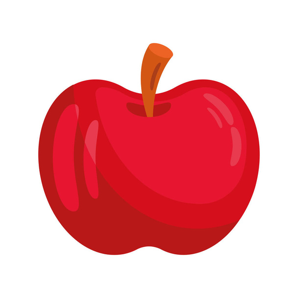 apple fresh fruit healthy icon - Вектор,изображение
