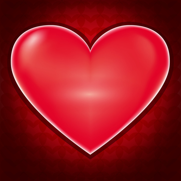 Láska pozadí se srdcem pro valentinky den - Vektor, obrázek