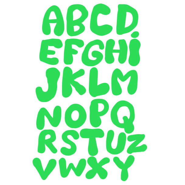 Hand drawn alphabet Handwriting lettering Calligraphy font icon sign symbol design - Vektör, Görsel