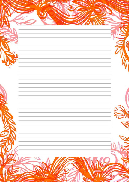 Paper sheet design. Empty page for text message. Writing paper, scrapbook, letter background. - Zdjęcie, obraz