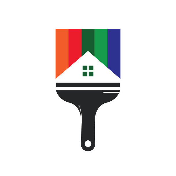 Modèle de conception de logo vectoriel de peinture maison créative. Immobilier et pictogramme symbole ou icône. - Vecteur, image