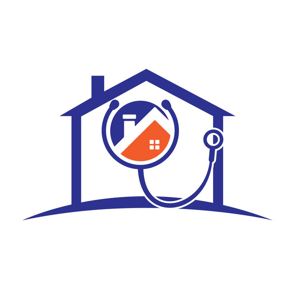 Návrh vektorového loga pro doktory. House lékařské vektorové logo koncept. - Vektor, obrázek