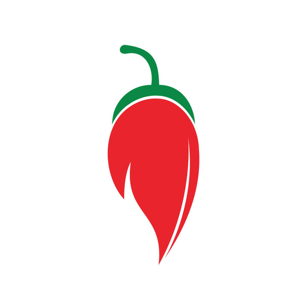 Chili teplé a kořeněné jídlo vektorové logo design inspirace. Šablona loga vektoru chilli papričky. - Vektor, obrázek