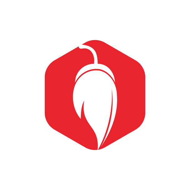 Chili chaud et épicé logo vecteur alimentaire inspiration design. Modèle de logo vectoriel icône piment
. - Vecteur, image